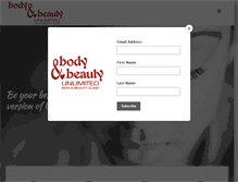 Tablet Screenshot of bodyandbeautyunlimited.com.au